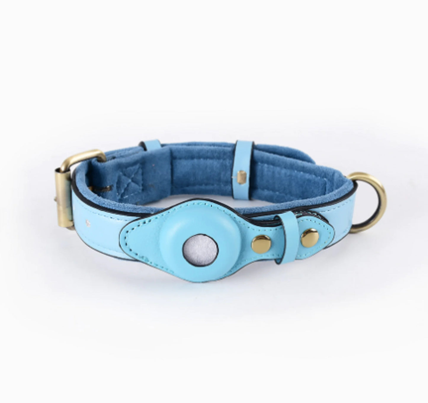 Olixar™ New Design Leather Airtag Trackable Heavy Duty Dog Collar