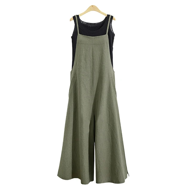 Fashion Style Women's Wide-Leg Dungarees