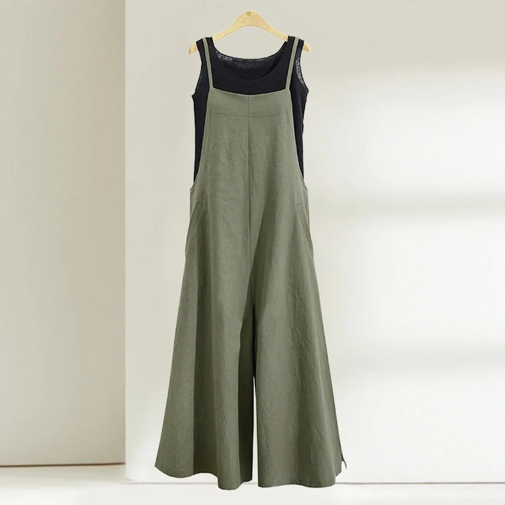 Fashion Style Women's Wide-Leg Dungarees