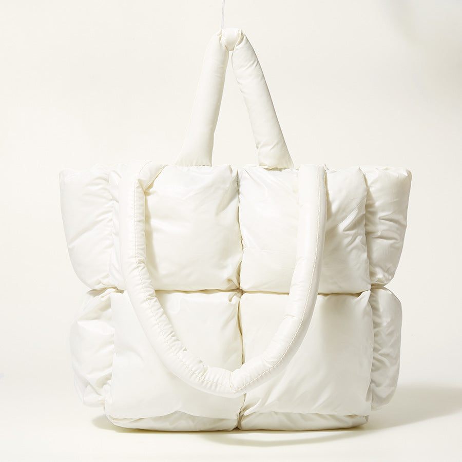 Art Fan Soft Bag Fashion Splicing Shoulder Bag Large, Commuter Tote Bag