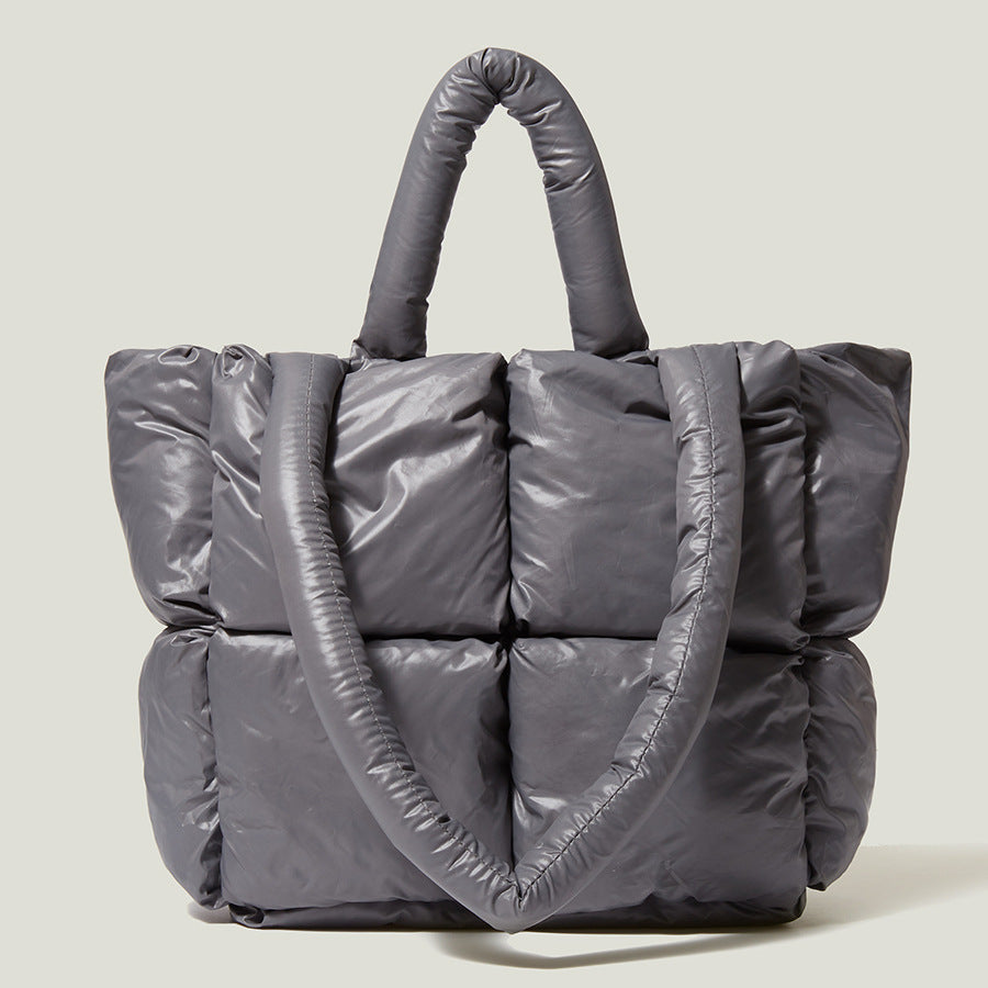 Art Fan Soft Bag Fashion Splicing Shoulder Bag Large, Commuter Tote Bag