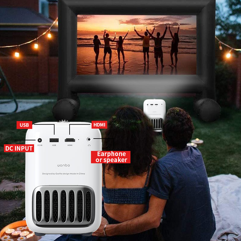 Xiaomi Wanbo T2R Max Projector 4K Android Mini Full HD 1080p Phone LED Wi-Fi 2 + 16GB Portable Projector For