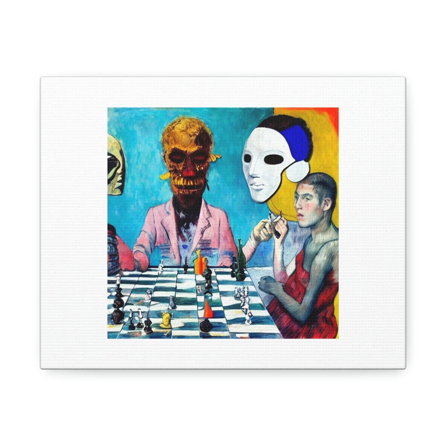 World History Of Humanity Acrylic Digital Art 'Designed by AI' on Satin Canvas