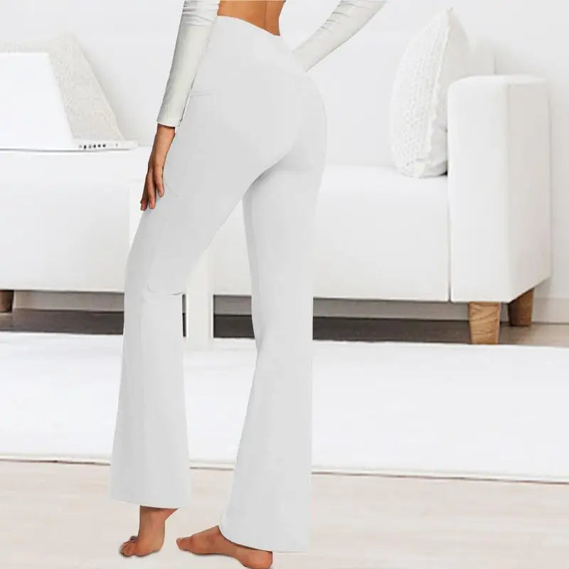 Women's Workout Flared Leggings with Pockets