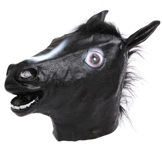 Horse Chimpanzee Sheep Wolf Llama, Animal Head Latex Party Mask