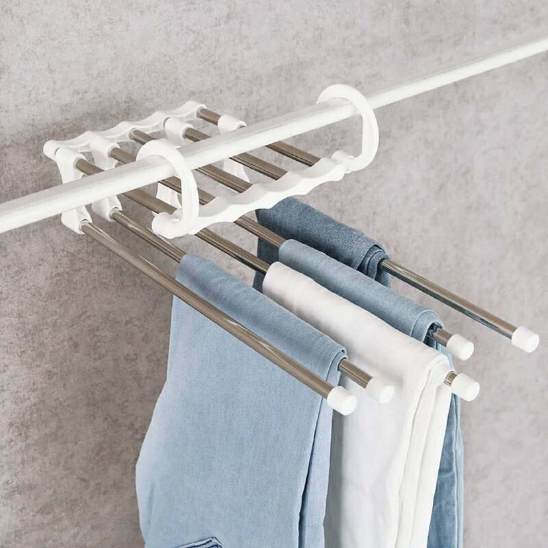 5 in 1 Stainless Steel Storage Hanger Rack
