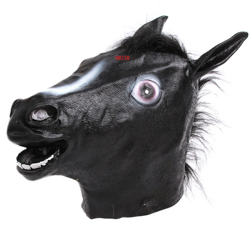 Horse Chimpanzee Sheep Wolf Llama, Animal Head Latex Party Mask