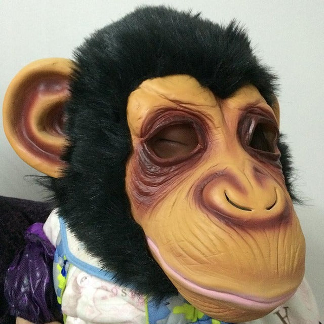 Horse Chimpanzee Sheep Wolf Llama, Animal Head Latex Party Mask