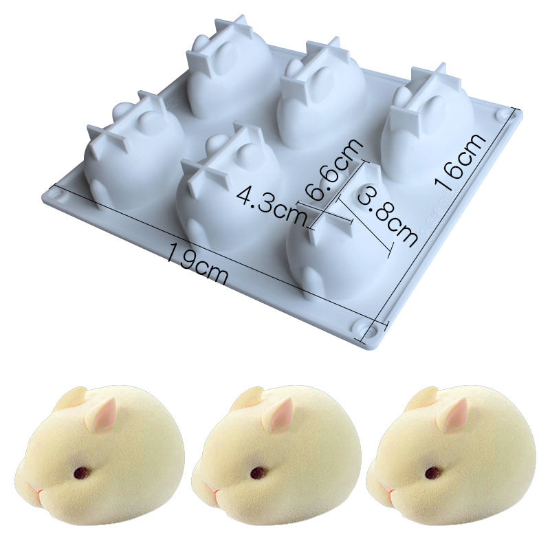 Rabbit-Shaped Cake and Dessert Mould Set Easter Gift