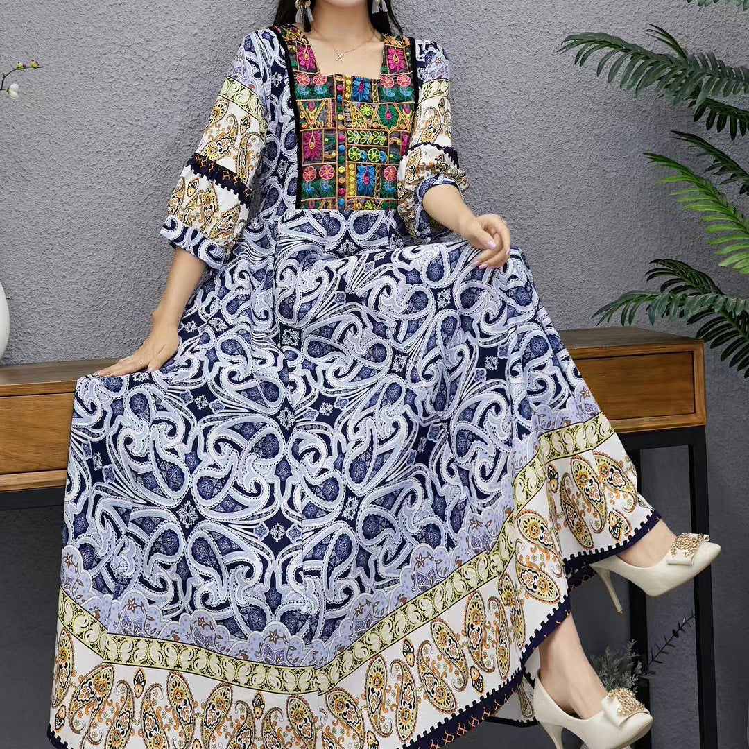 National-Style Dress, Thailand India Nepal Long Cool Hippy Travel Dress