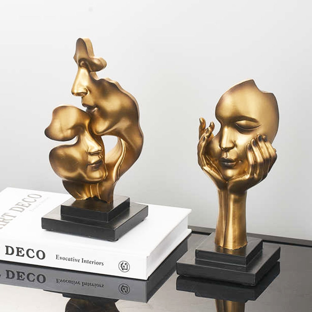 Abstract Face Statue Sculptures and Figurines