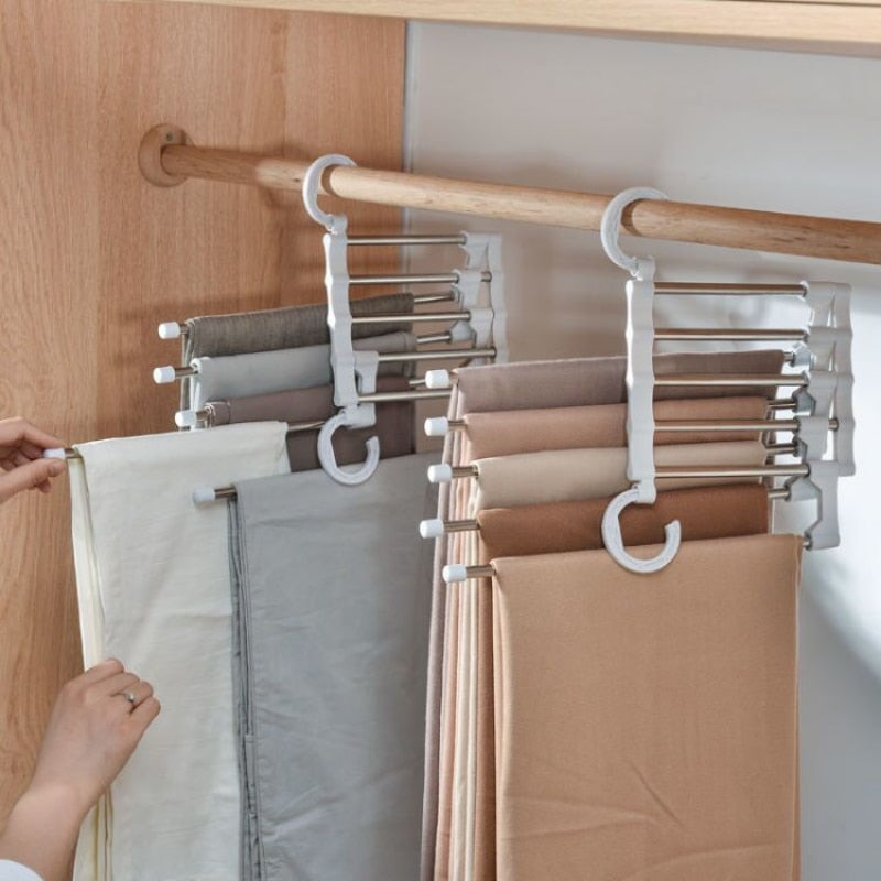 5 in 1 Stainless Steel Storage Hanger Rack