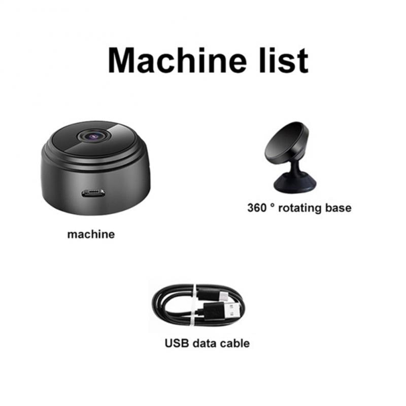 IP A9 Mini Button Size Wi-Fi HD Surveillance Camera with Microphone