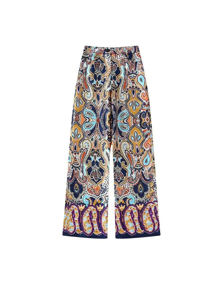 ZAR® Paisley Print Women's Waistcoat and Pants Set