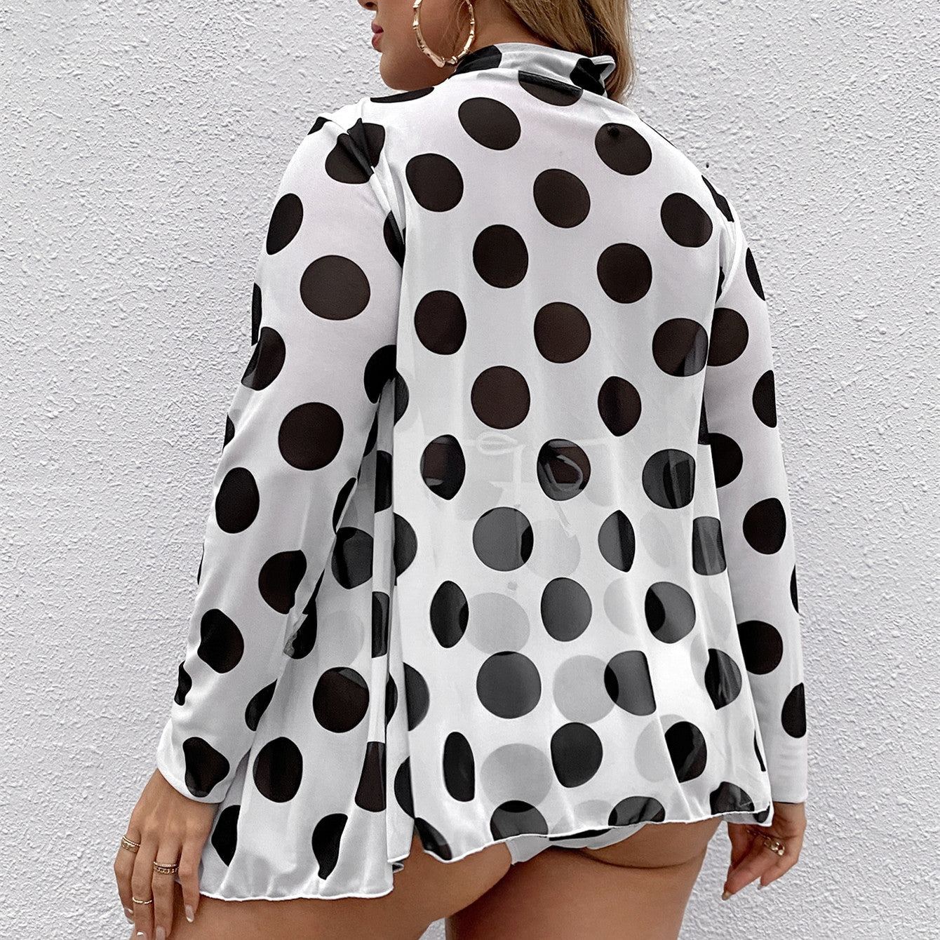 Vireous Large Size Printed Three-Piece Separate Bikini Set