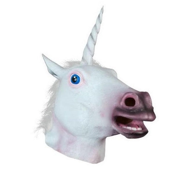 Horse Chimpanzee Sheep Wolf Llama, Animal Head Latex Party Mask