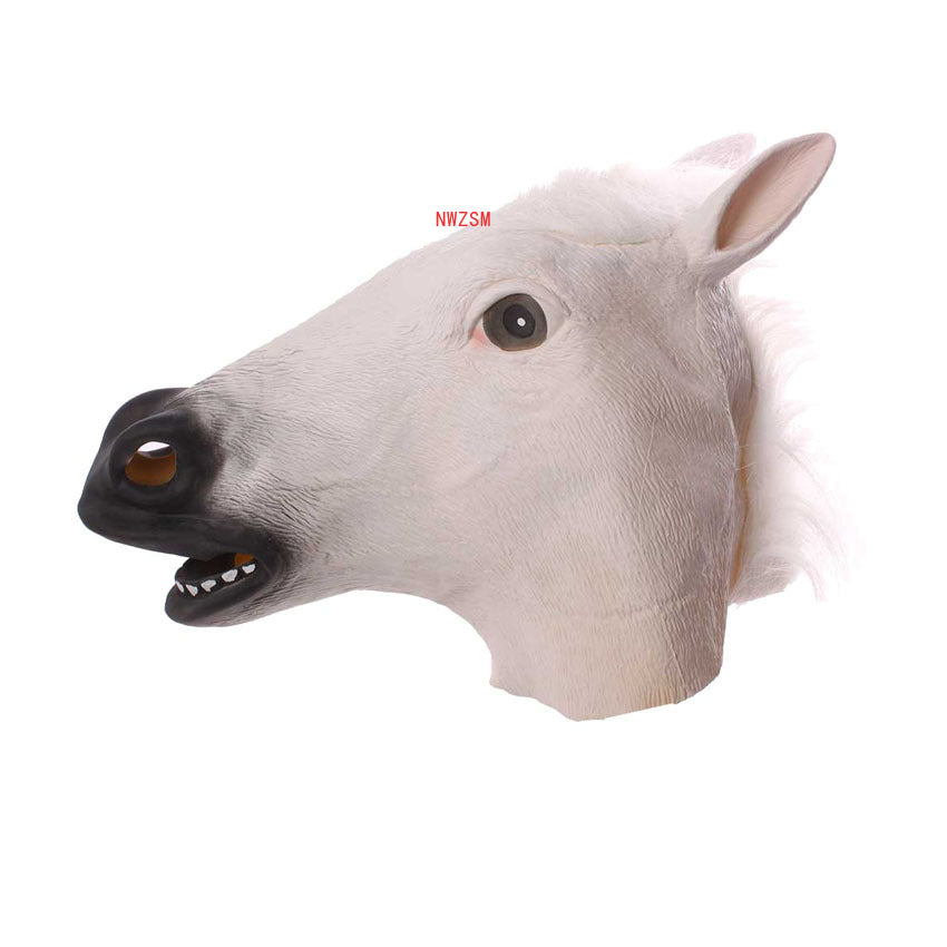 Horse Chimpanzee Sheep Wolf Llama, Animal Head Latex Party Mask