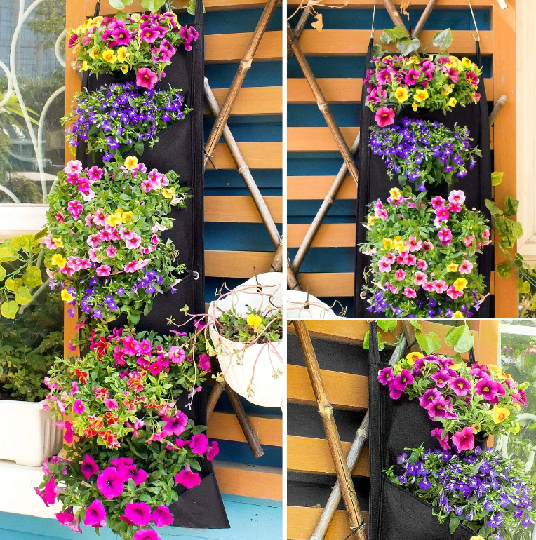 Indoor or Balcony Herb Garden, Vertical Hanging Garden Planter