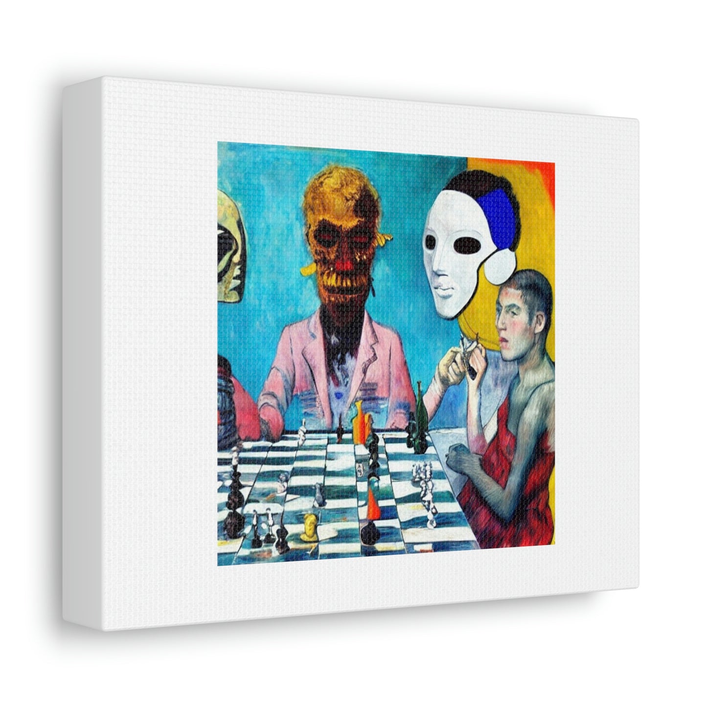 World History Of Humanity Acrylic Digital Art 'Designed by AI' on Satin Canvas