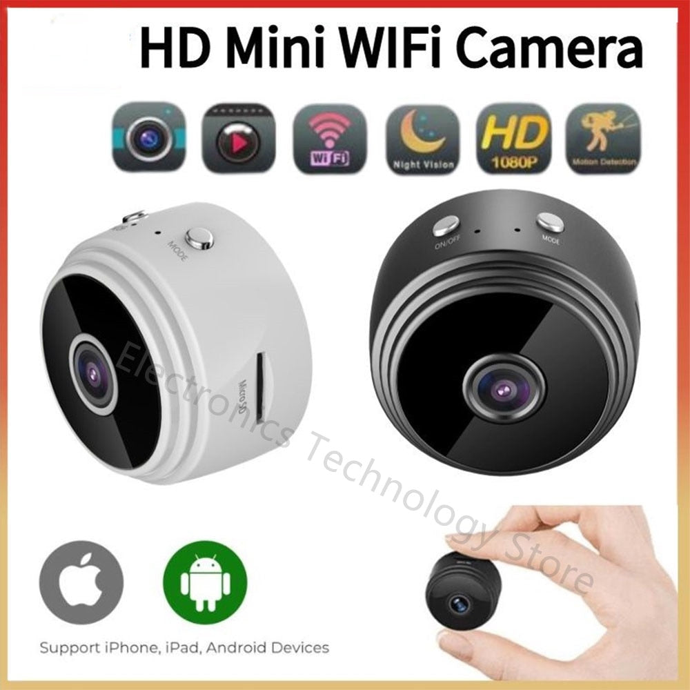 IP A9 Mini Button Size Wi-Fi HD Surveillance Camera with Microphone