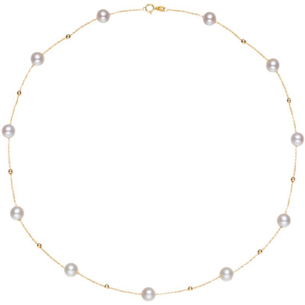 Gold Pendant Pearl Choker Necklace