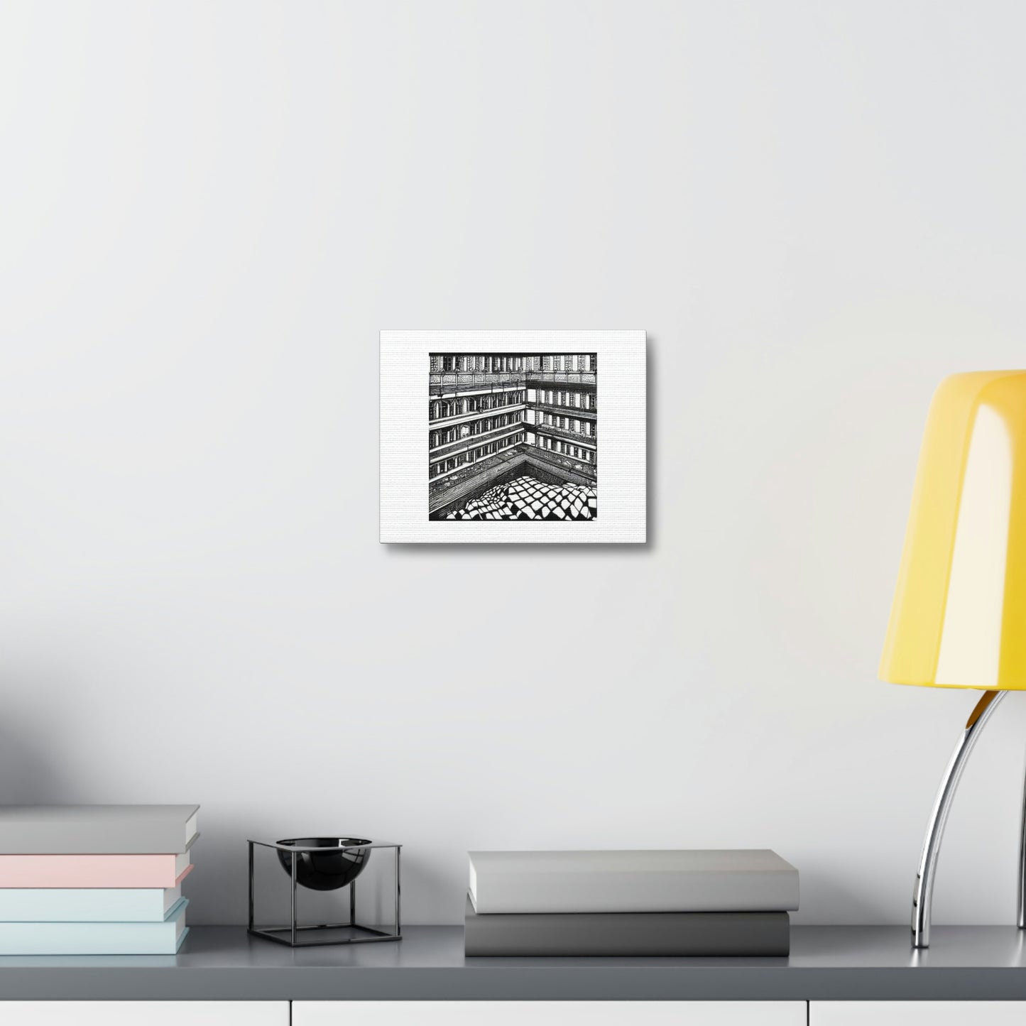Abandoned Digital Art 'Designed by AI' on Satin Canvas, Stretched