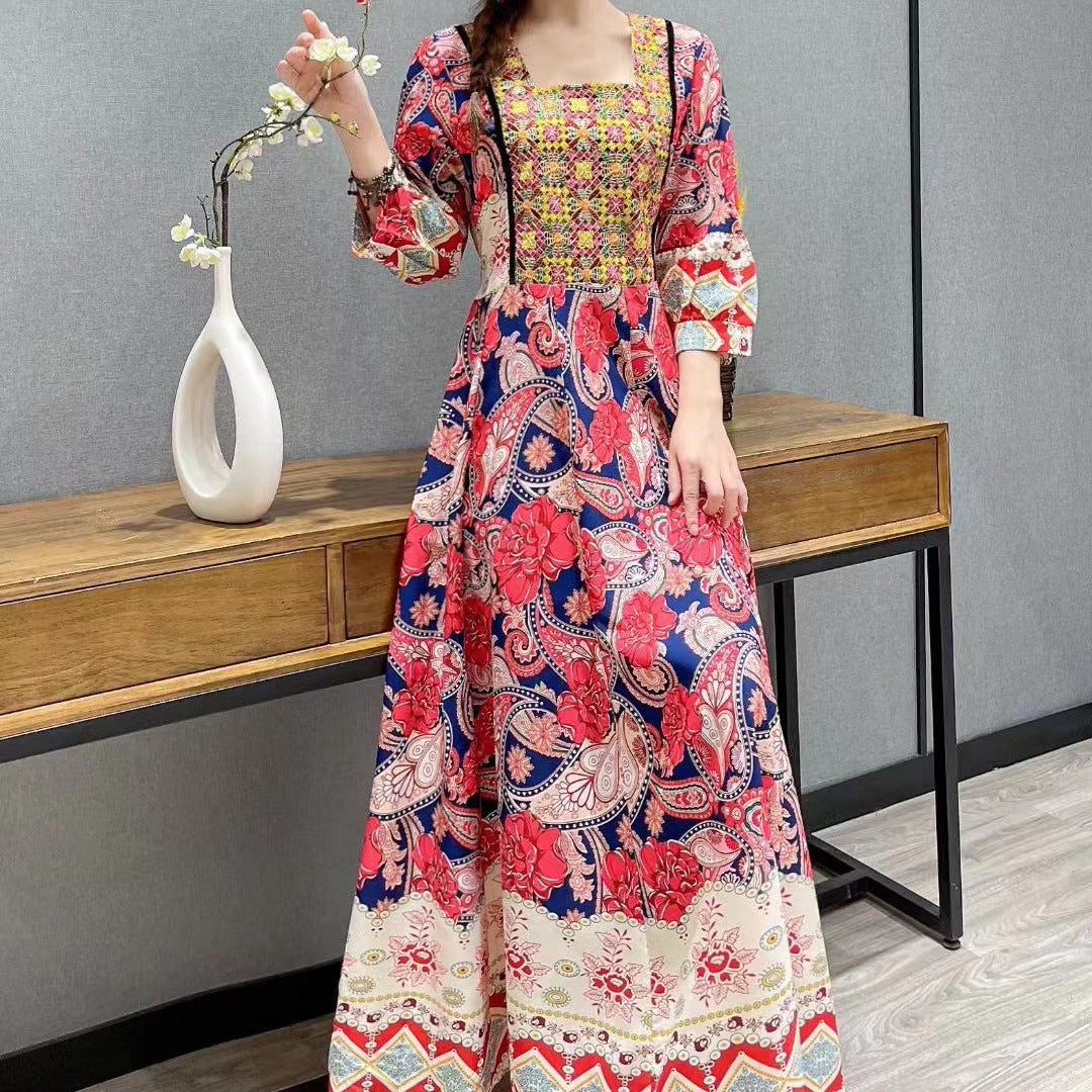 National-Style Dress, Thailand India Nepal Long Cool Hippy Travel Dress