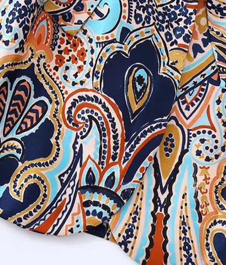ZAR® Paisley Print Women's Waistcoat and Pants Set