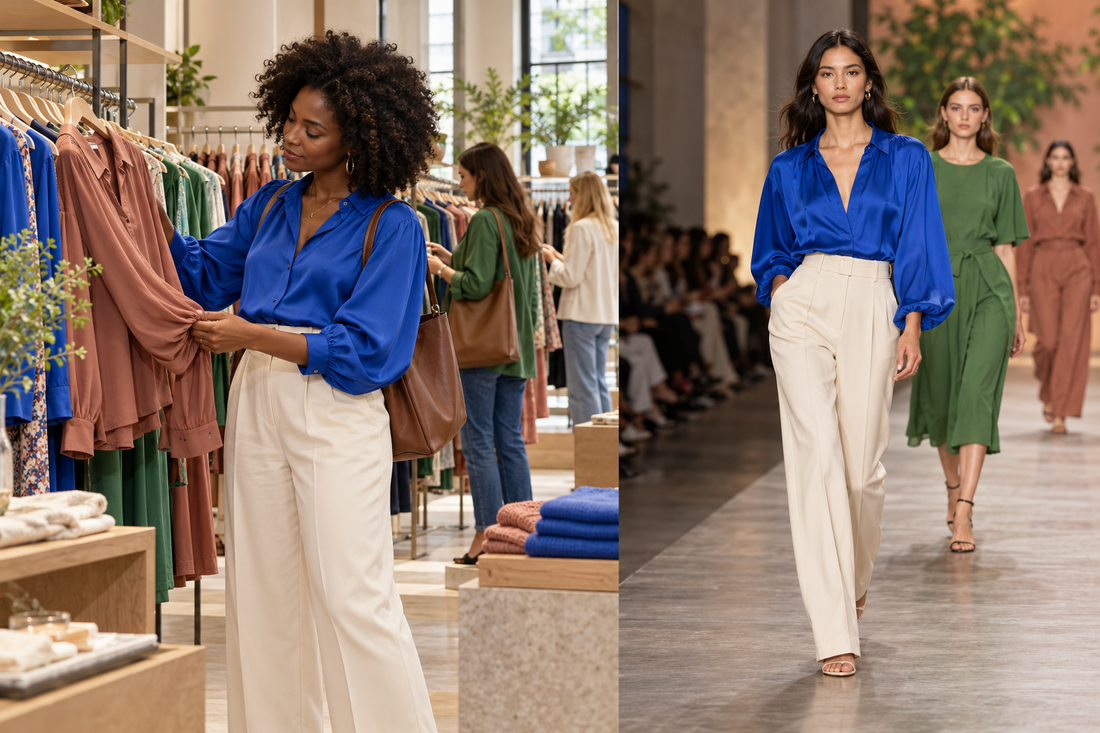 2027 Fashion Colour Trends and How to Wear Blue Green and Clay