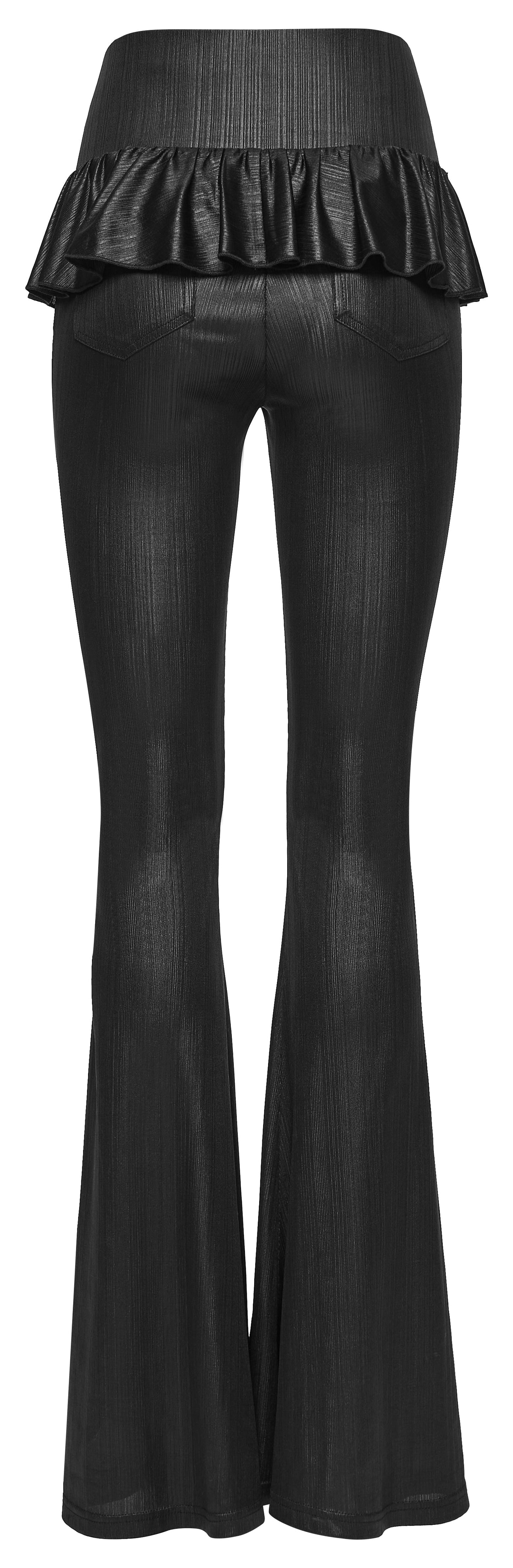 Punk Rave Bellatrix Goth Flared Pants in Black