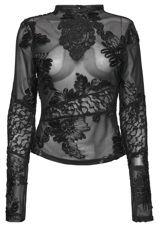 Punk Rave Goth Lace Mesh Undershirt