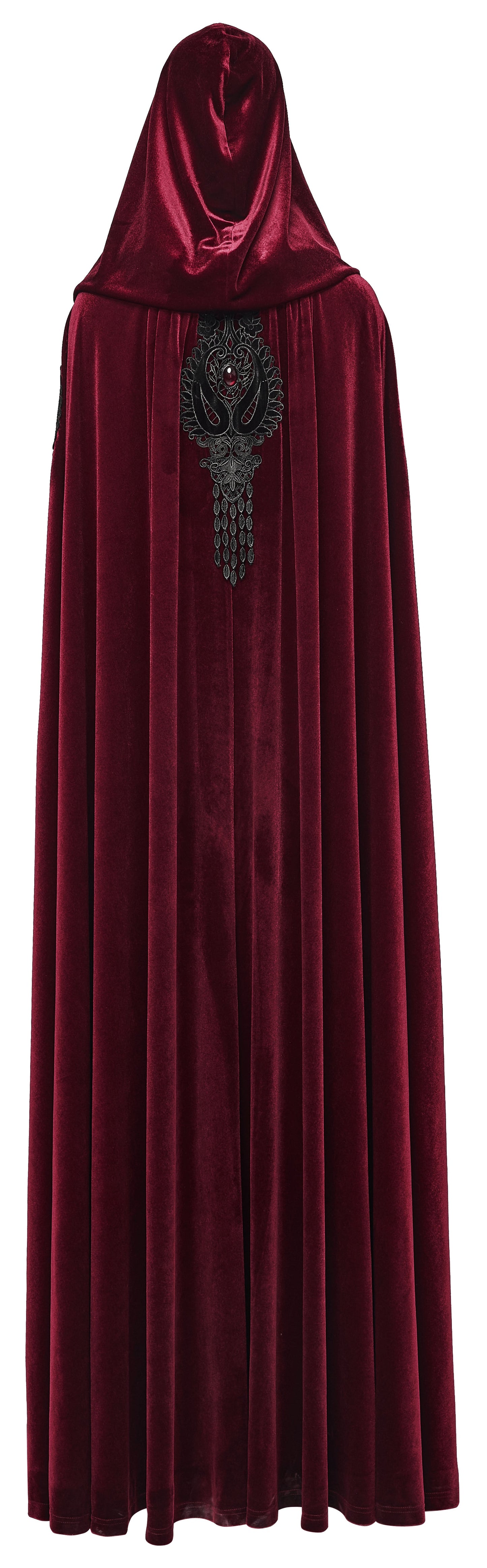 Punk Rave Seraphiel Gothic Velvet Cloak in Blood Red