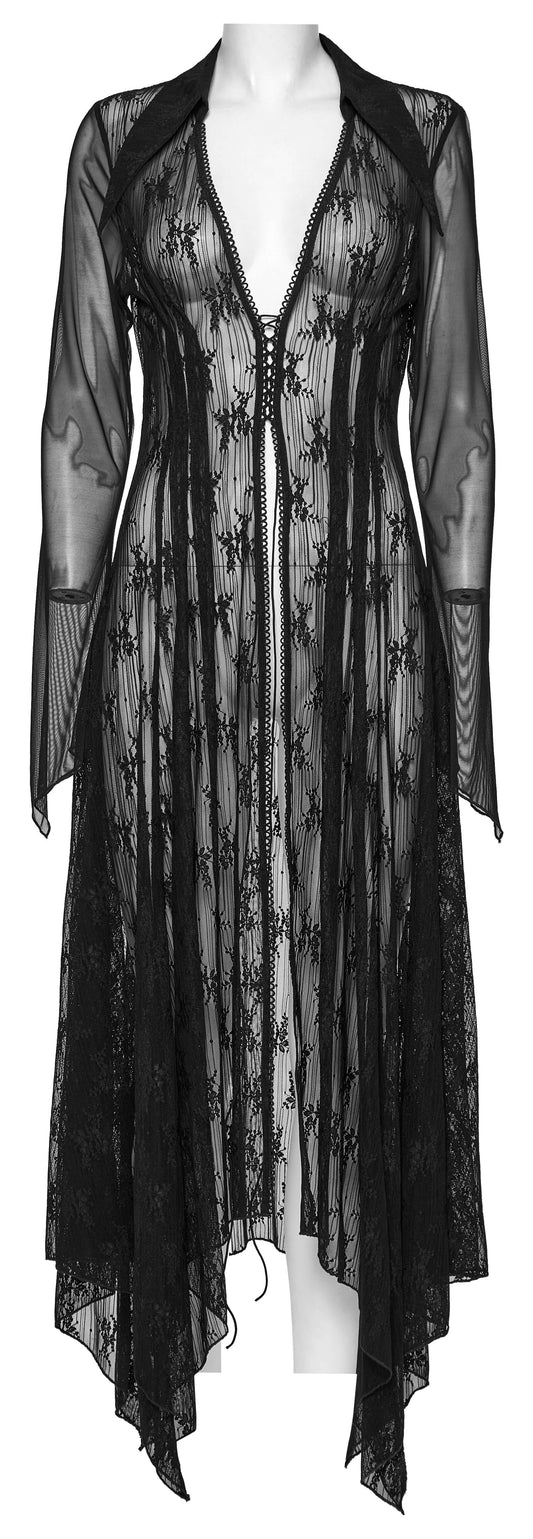 Punk Rave Tau Lace Long Cardigan