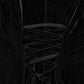 Punk Rave Selene Velvet Mesh High Slit Goth Dress In Black