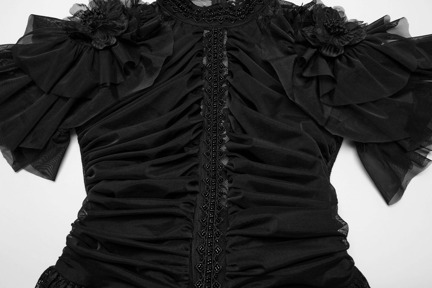 Punk Rave Nova Gothic Elegant Gown in Black