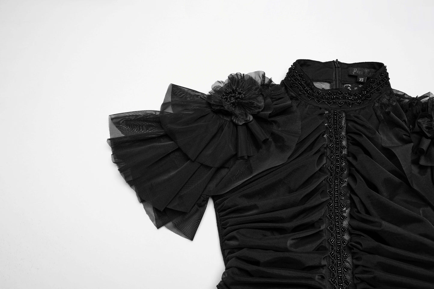 Punk Rave Nova Gothic Elegant Gown in Black