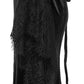 Punk Rave Isolde Velvet Lace Sleeve Dress In Black