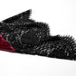 Punk Rave Isolde Velvet Lace-Sleeve Dress in Red
