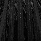 Punk Rave Morrigan Embroidered Velvet Goth Slip Dress in Black