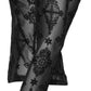 Punk Rave Morrigan Cross-Embroidered Mesh Top