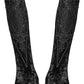 Punk Rave Selene Embroidered Velvet Gloves in Black