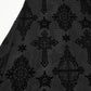 Punk Rave Seraphina Cross Flocking Flare Pants