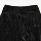Punk Rave Morrigan Wasteland Tassel Flare Goth Pants in Black