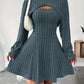 Vireous Two-Piece Dress, New Season Hooded Shawl Dress