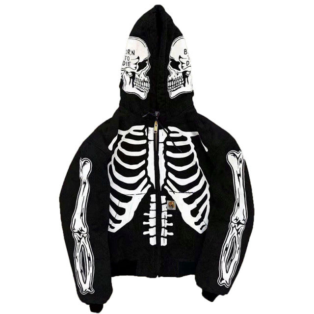 Men's Skull Painted Design Hoodie