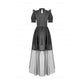 Dark in Love Ebon Rose High-Low Mesh and Lace Goth Dress