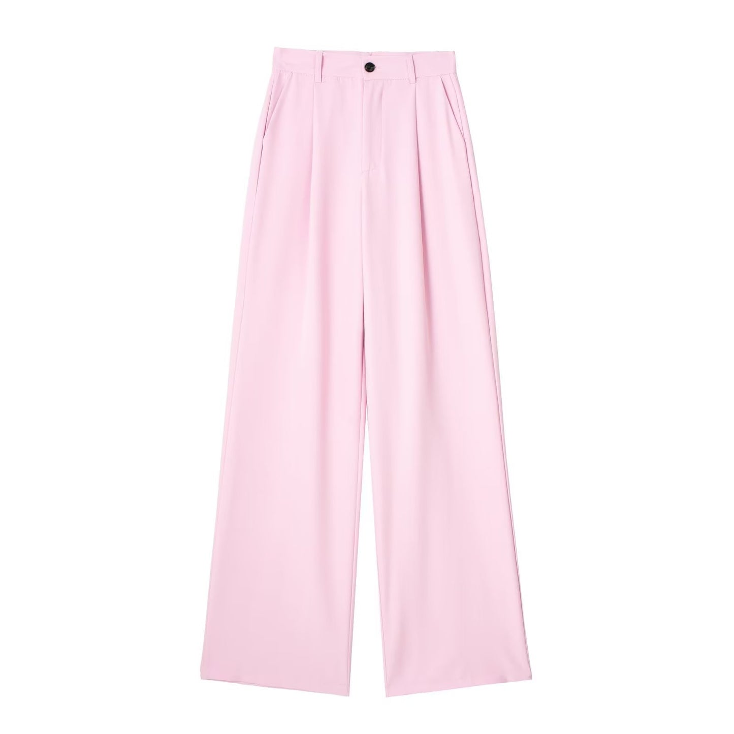 Women's French-Style Pleated High-Waist Wide-Leg Trousers, Multi Colours