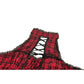 Dark in Love Rosalind Black and Red Tartan Cold Shoulder Halter Neck Dress