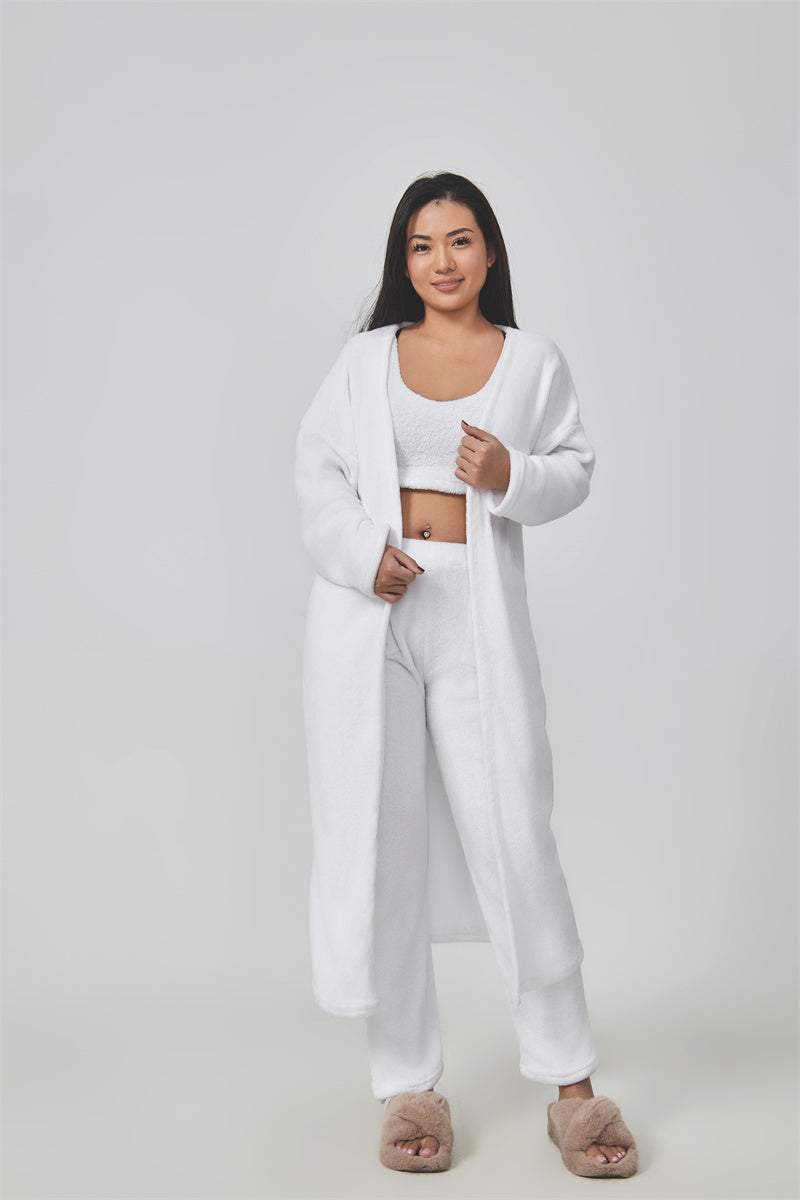 Women's Cozy Pyjama Set, Three-Piece Lounge Set