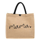 Women's 'Mama' Large Capacity Linen Shoulder Bag